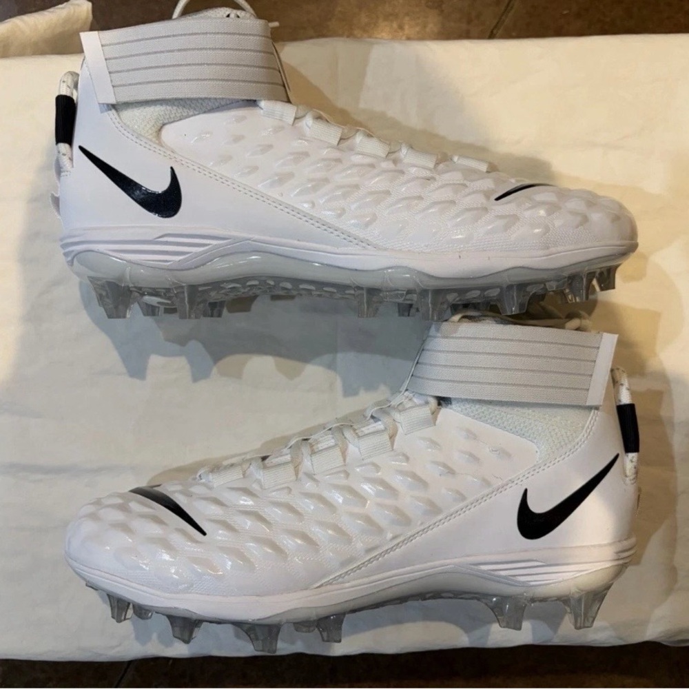 Nike Force Savage Pro 2 White Black AH4000-100 Men's Plastic Football Cleats